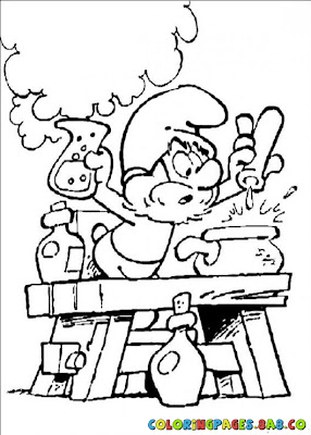 Papa Smurf Coloring Pages 