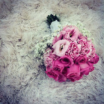 Wedding Flowers Blog Emma S Summery Thistle Bouquet In Pinks And