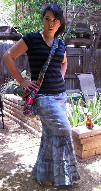 iLoveToCreate Blog: MAYA IN THE MOMENT TEEN CRAFT: DIY Charcoal Gypsy Skirt