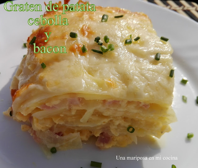 Graten De Patatas Cebolla Y Bacon
