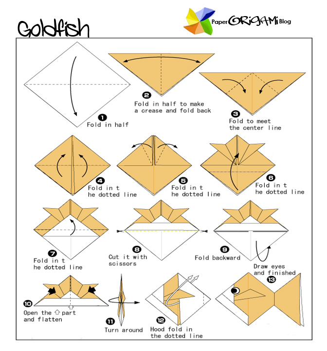 Traditional Origami: Godfish | Paper Origami Guide
