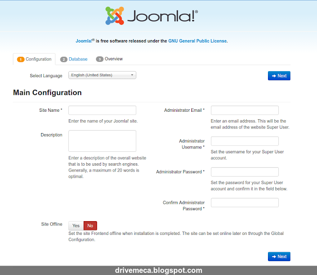 DriveMeca instalando Joomla en Linux Centos 7 paso a paso