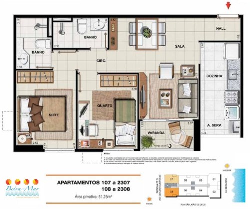 Galindo Consultor Imobiliário: Beira Mar condomínio clube 2Qts