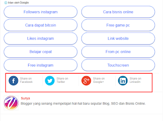 Cara Memasang Share Button Sosial Media Sederhana