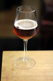 A glass of Pete's sour blend.