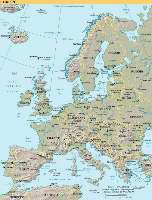 Europa Kontinent Karta | Sverige Stadskarta Geografi Plats