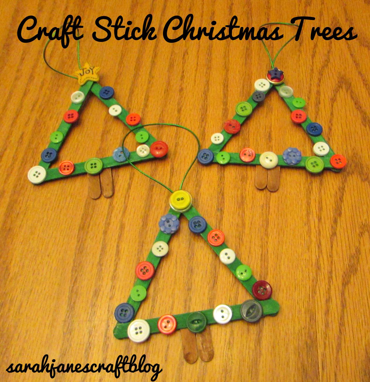 Craft Stick Christmas Trees