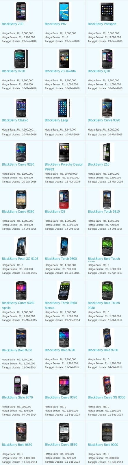 Daftar Harga Hp Terbaru Blackberry Juli 2016 Daftar Harga Hp Terbaru Blackberry Juli 2016