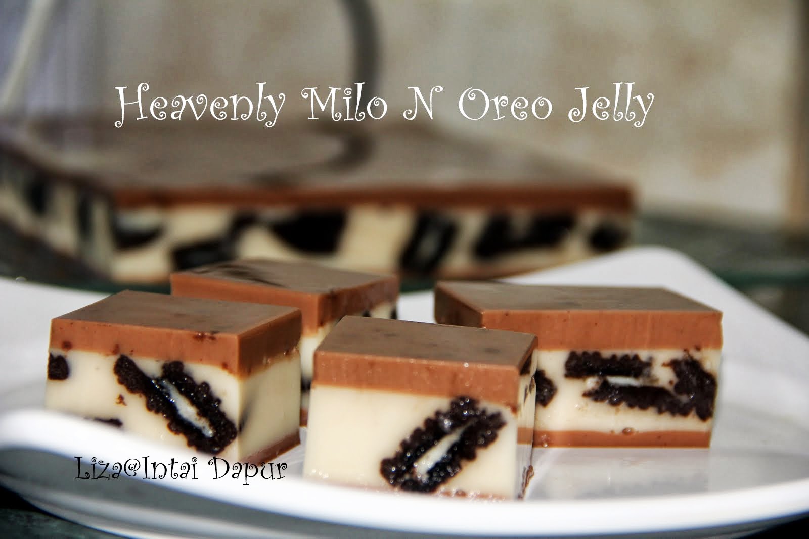 INTAI DAPUR: Heavenly Milo N Oreo Jelly / Agar Agar Milo 