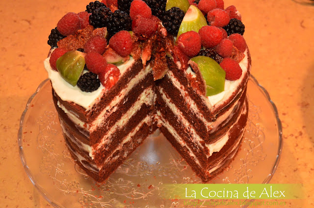 "naked Cake" Red Velvet Con Crema De Mascarpone
