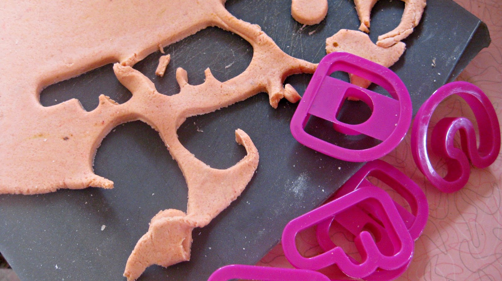 Salt Dough Textured Tracing Letters