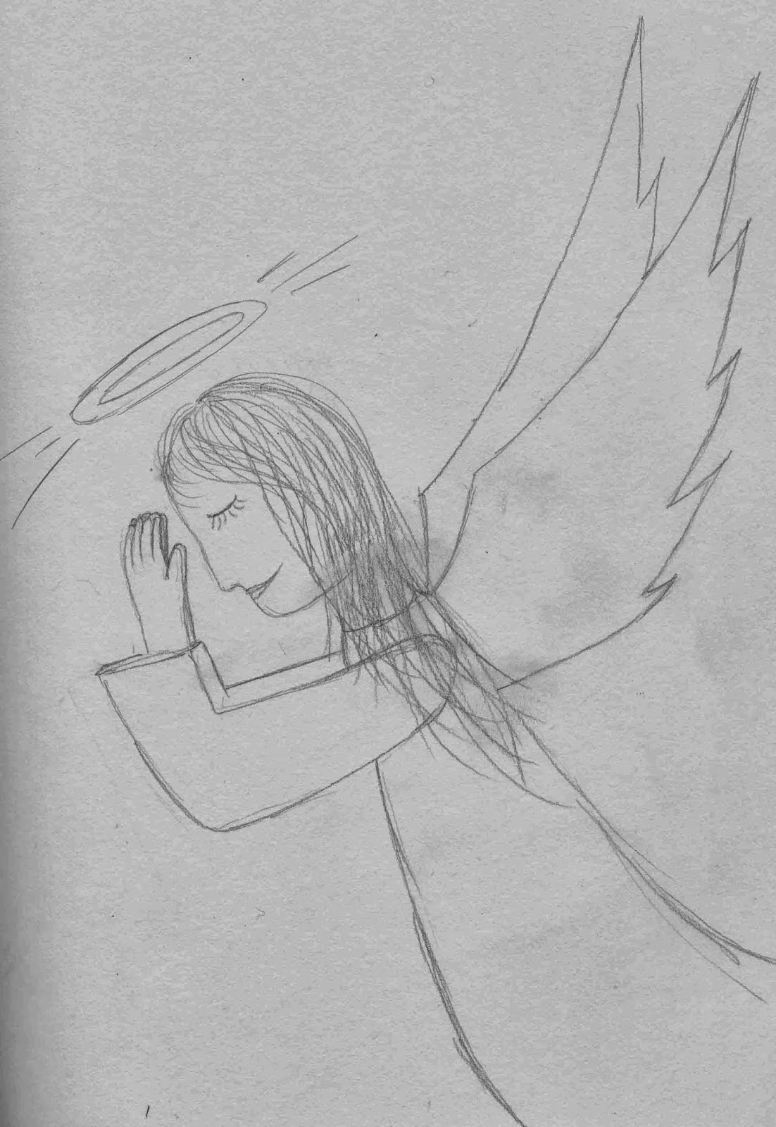 My Angels Praying Angel Sketch