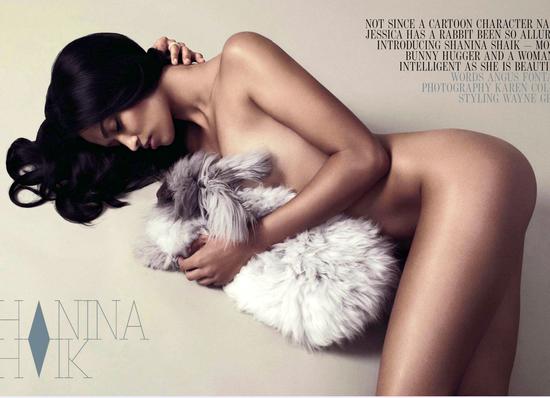 Shanina Shaik topless photo shoot