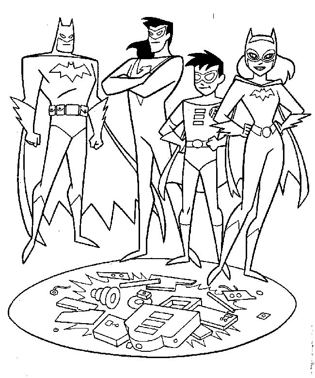 coloring pages batman robin - photo #36
