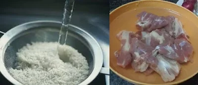 wash-rice-and-mutton-under-the-running-water