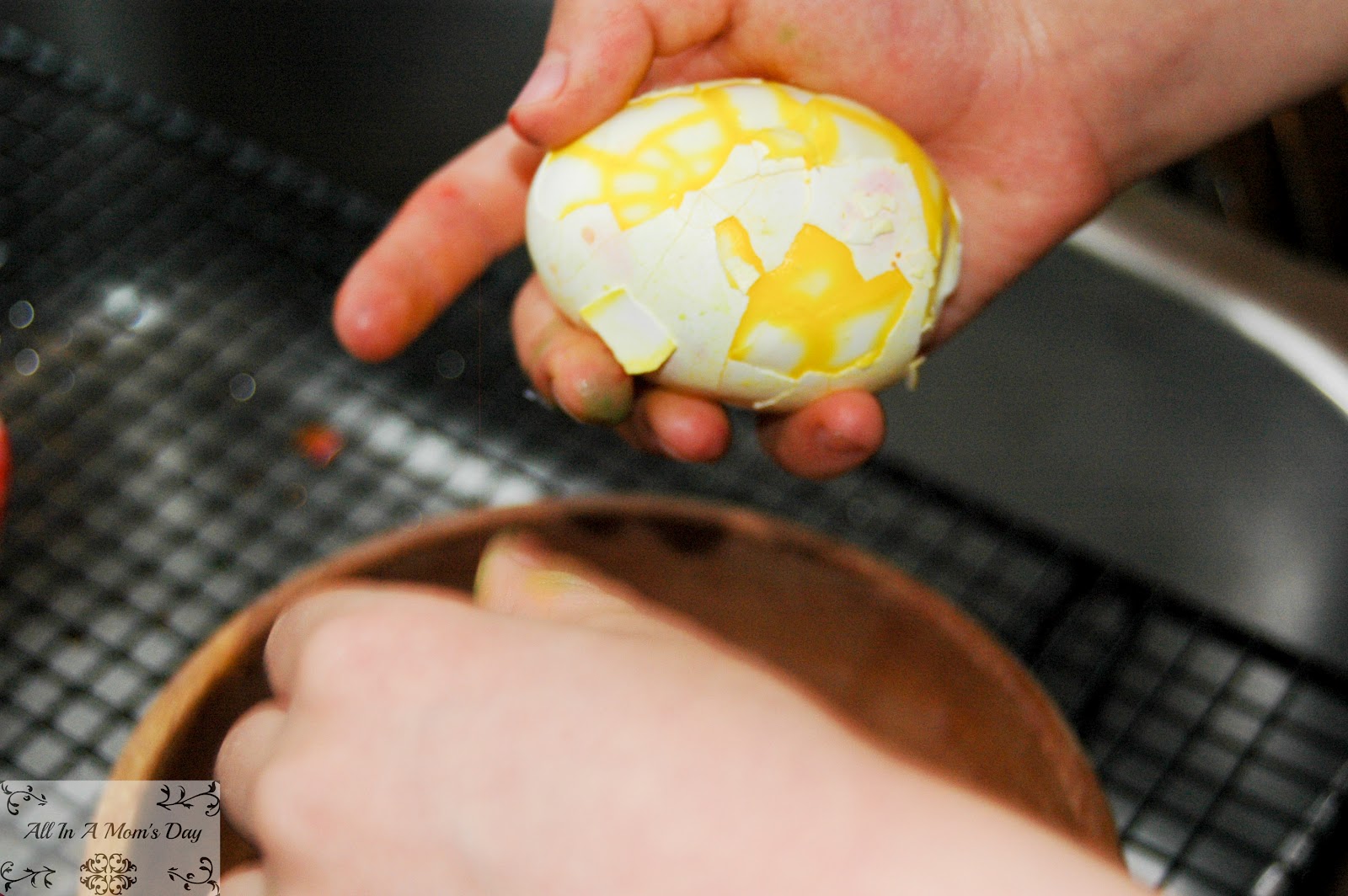 All In A Mom's Day Marbled Easter Deviled Eggs