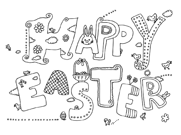 Free Coloring Pages: Happy Easter Coloring Pages