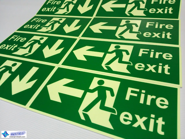 Photoluminescent Fire Exit Signs