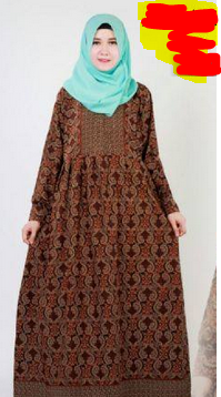 baju gamis full batik