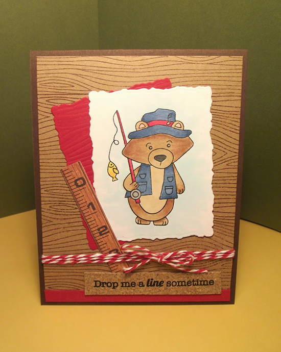 Fishing Bear card by Kelli | Newton's Nook Designs 