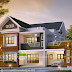2567 sq-ft 4 bedroom mixed roof house