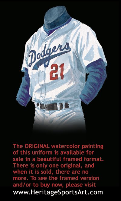 Los Angeles Dodgers 1959 uniform artwork, This is a highly …