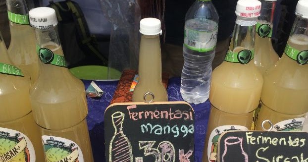 Siswa Kelas Xii Melakukan Praktikum Membuat Sari Buah Beralkohol Satu Kg Salk Ditambah 200 Ml Air Diblender Kemudia Disaring Sari Buah Kemudian Dicampur Dengan 10 Gram Ragi Roti Dimasukan Ke Dalam Botol Bersih Dan Ditutup Serta Disimpan