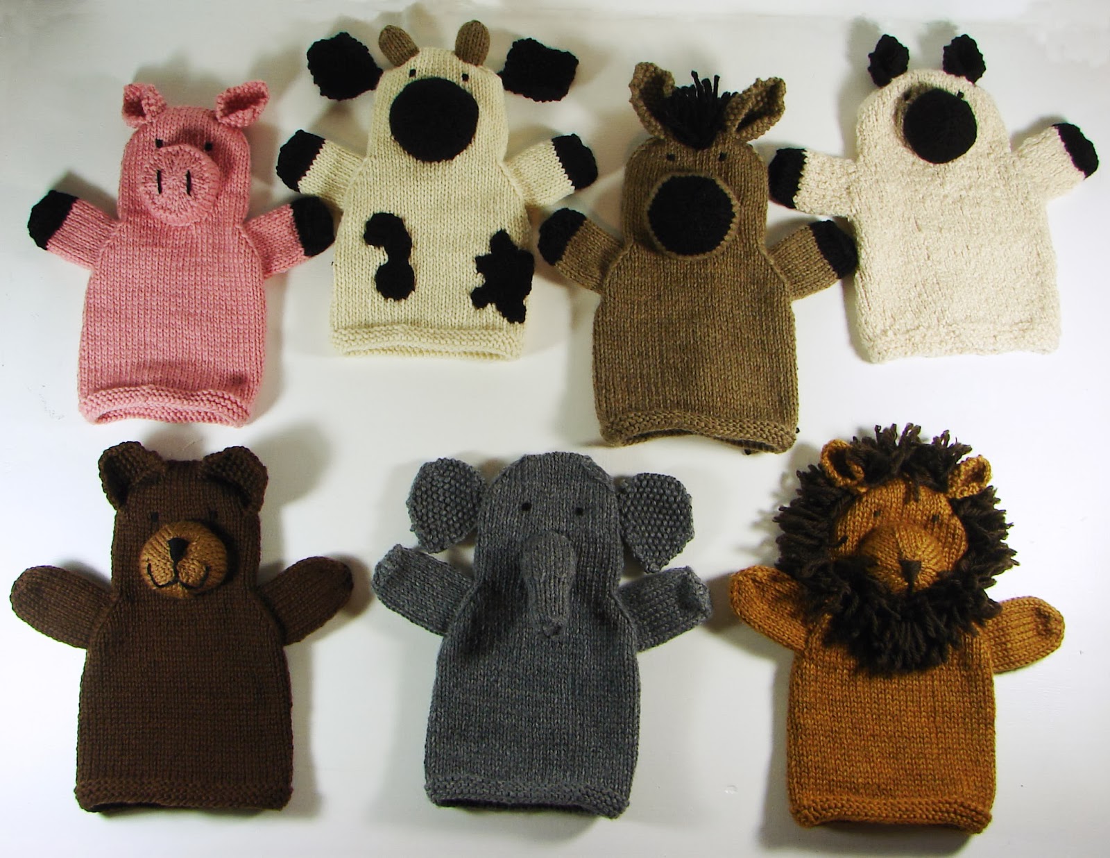 Auntie Em's Studio: A herd of animal puppets