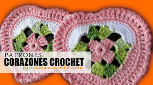 Patrones de Corazón para tejer a Crochet / Paso a paso