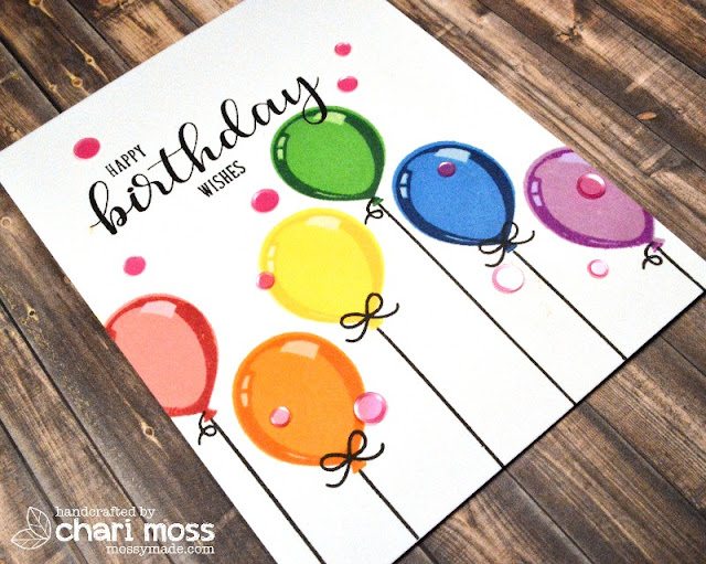 Sunny Studio Stamps: Breakfast Puns Born To Sparkle Birthday Balloon Cards by Chari Moss