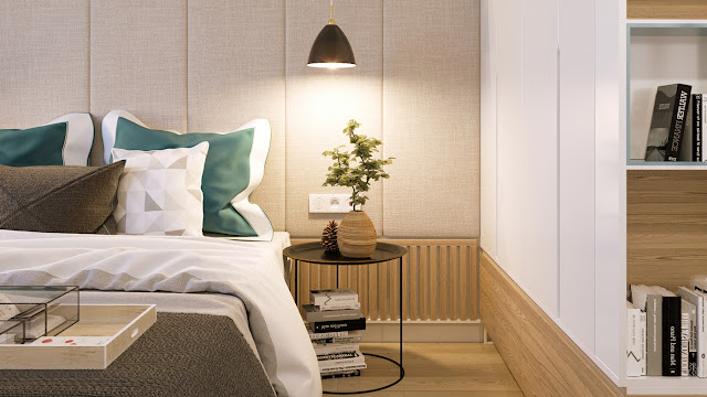 apartamento decorado 90 m² com decor clean, madeira e turquesa. Blog Achados de Decoração