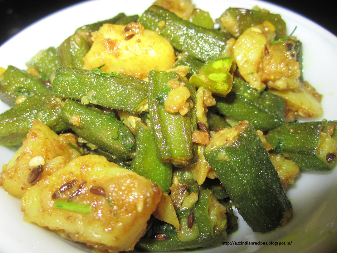 Best Marathi Recipe Ladyfinger Potato / Bhindi Aaloo