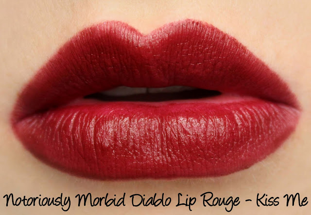 Notoriously Morbid Diablo Lip Rouge - Kiss Me Swatches & Review