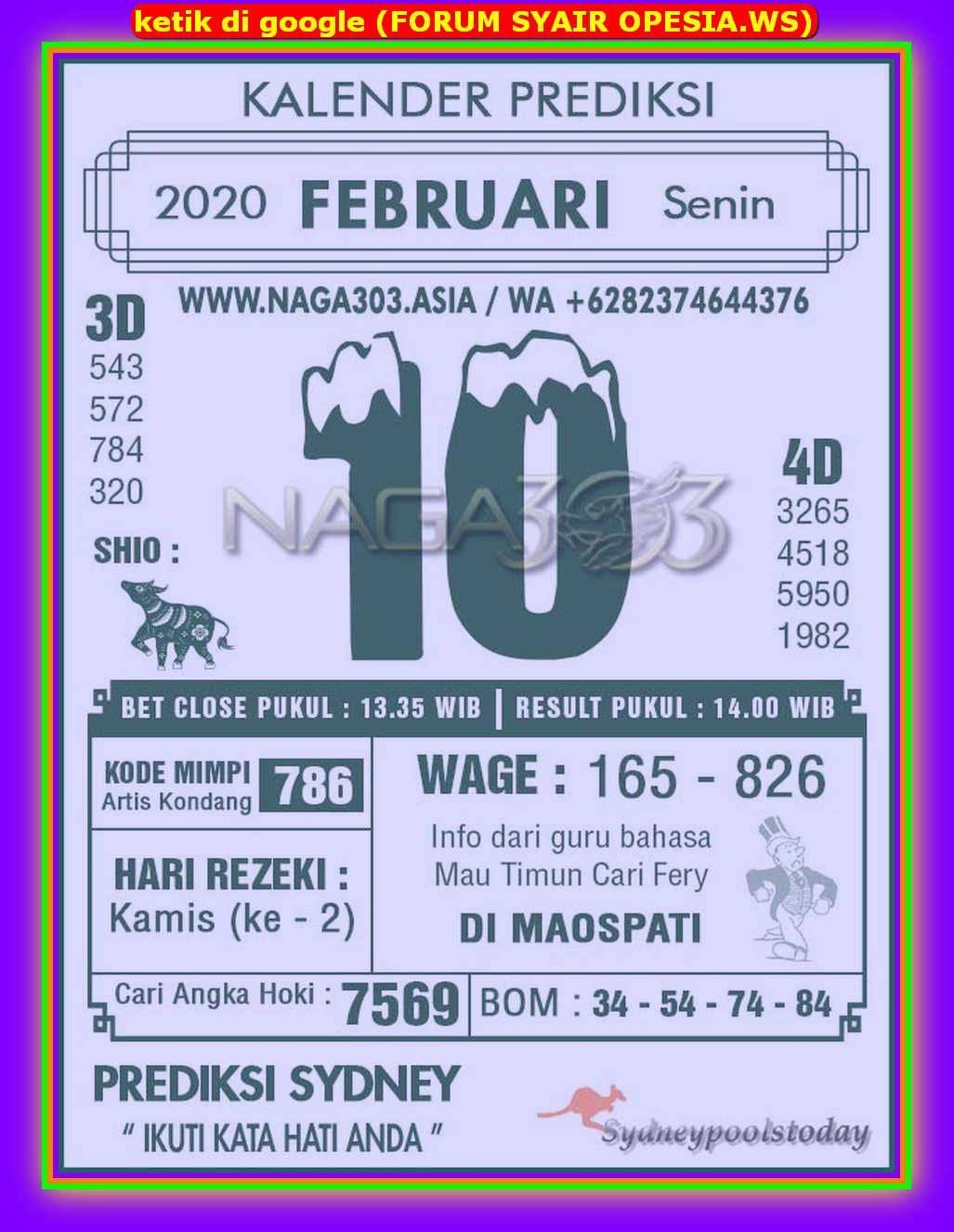 ฌ Syair opesia sdy 10 februari 2022  ॵ 