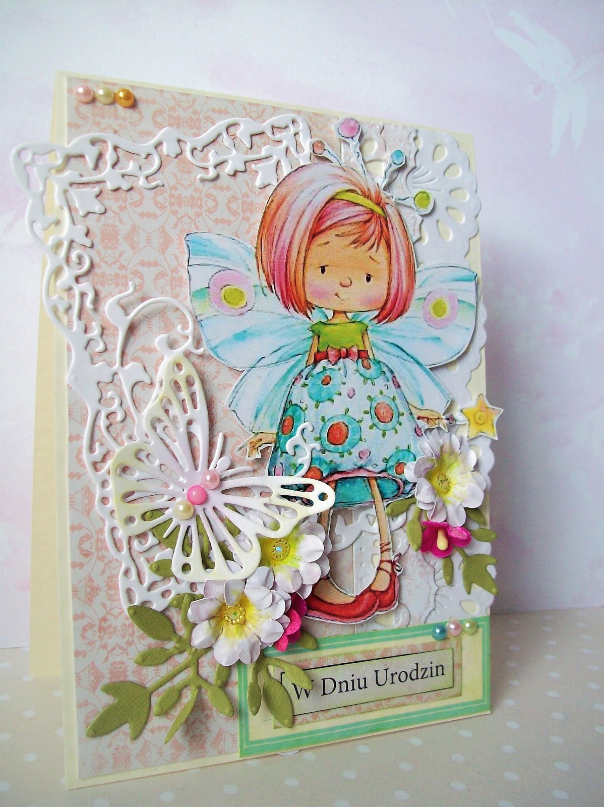 Moje biurko: Kartka urodzinowa dla małej dziewczynki