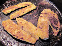 frying fish & zucchini