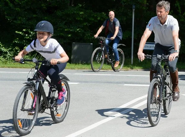 Crown Princess Mary and Prince Frederik with their children Prince Christian, Princess Isabella and Prince Vincent at Gråsten Palace