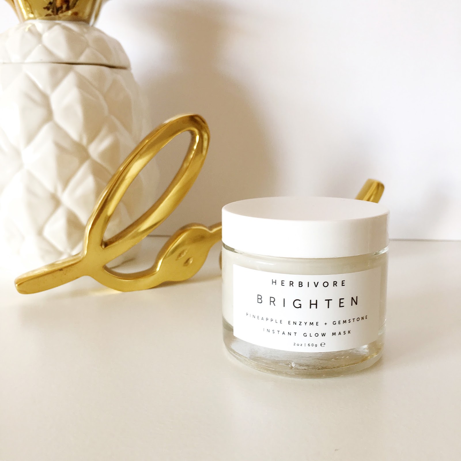 Herbivore Brighten Pineapple Enzyme + Gemstone Instant Glow Mask