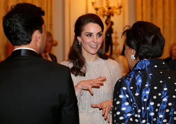 Kate Middleton, Duchess Catherine of of Cambridge wore Rhona Silver Dress, Mette-Marit wore same Erdem Dress