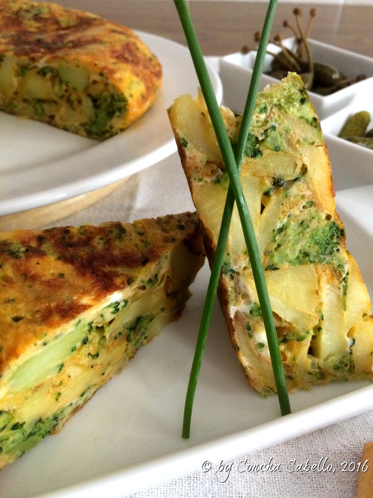 Tortilla de Brócoli y Patatas con Pimentón de La Vera, 3º Aniversario