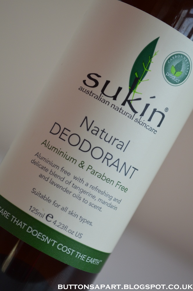 Buttons Apart sukin natural deodorant review