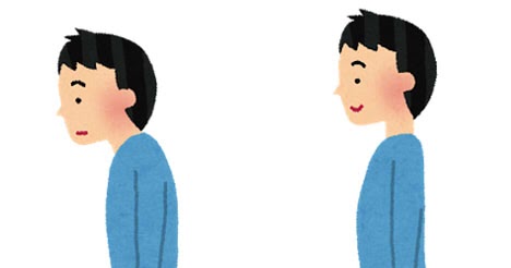 姿勢の悪い人 良い人のイラスト 男性 かわいいフリー素材集 いらすとや