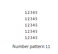 Number pattern programs in C