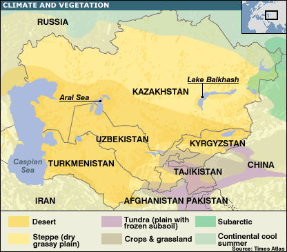 Asian Deserts Map 73