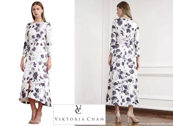 Princess Sofia wore Viktoria Chan Bloom Long Silk Dress