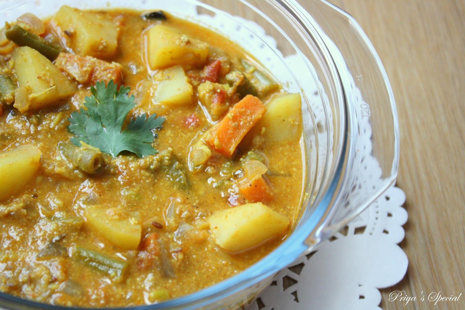 Cook like Priya: Simple Veg Kurma/ Curry ~ No coconut recipe