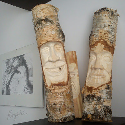 rzeźby z brzozy Leśne ludki Ethro