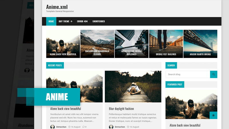 Anime plantilla blogger