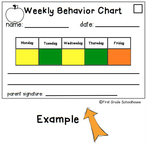 first grade schoolhouse behavior charts behavior charts for teachers