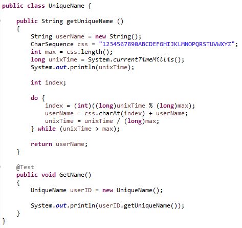 TestSheepNZ: JAVA 17 - Unique username example